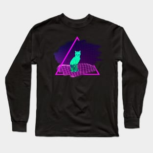 Vaporwave Cat Long Sleeve T-Shirt